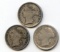 Straits Settlements 1886-1899 silver 10 cents, 6 pieces F to VF