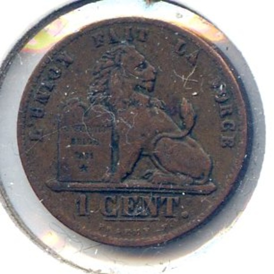 Belgium 1844 1 centime good VF