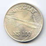 Uruguay 1981 silver 100 new pesos BU