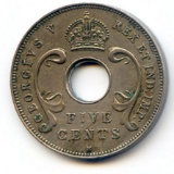 East Africa and Uganda 1913 5 cents XF