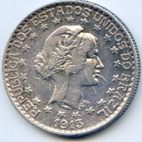 Brazil 1913-A silver 2000 reis XF