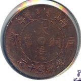 China/Kiangsu 1906 10 cash Y10n type AU doubled die