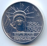 France 1986 silver 100 francs piedfort prooflike BU