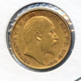 Great Britain 1904 GOLD 1/2 sovereign XF