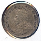 Newfoundland 1919-C silver 25 cents about XF