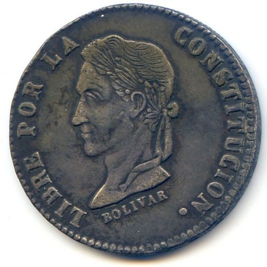 Bolivia 1859 FJ silver 4 soles nice XF