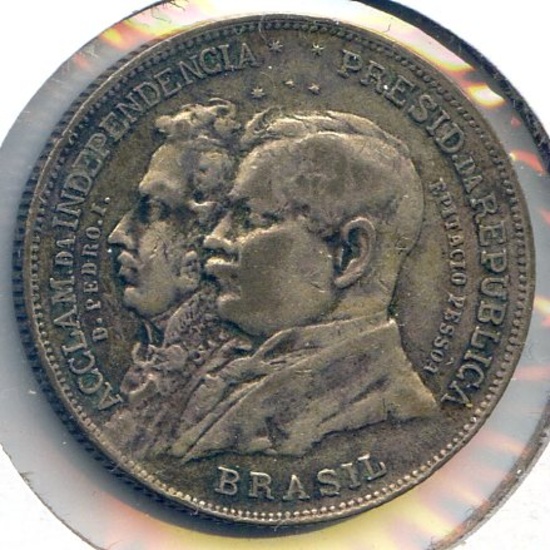 Brazil 1922-32 silver 2000 reis, 3 pieces VF to AU