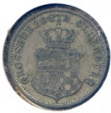 Germany/Oldenburg 1858-B silver 2-1/2 groschen good VF