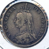 Great Britain 1887 silver florin VF
