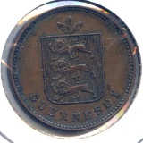 Guernesey 1858 4 doubles XF