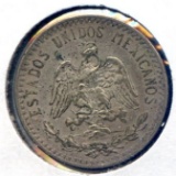 Mexico 1919 silver 20 centavos XF