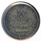 Nicaragua 1880 20 centavos good VF