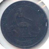 Spain 1870 5 centimos XF