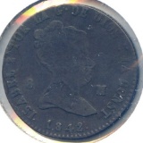 Spain 1842 8 maravedis VF/XF