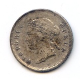 Mauritius 1877-H silver 10 cents XF