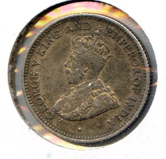 British Guiana 1936 silver 4 pence nice XF toned