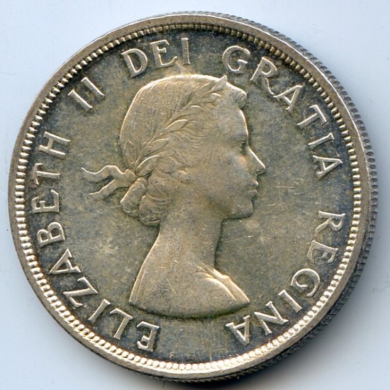 Canada 1955 silver 1 dollar prooflike AU/UNC