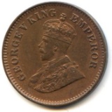 India/British 1912-30 1/2 pice, 4 pieces XF to nice AU