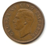 New Zealand 1941 1/2 penny AU