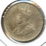 Straits Settlements 1920 silver 50 cents lustrous AU/UNC