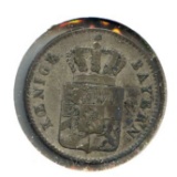 Germany/Bavaria 1846 silver 3 kreuzer VF
