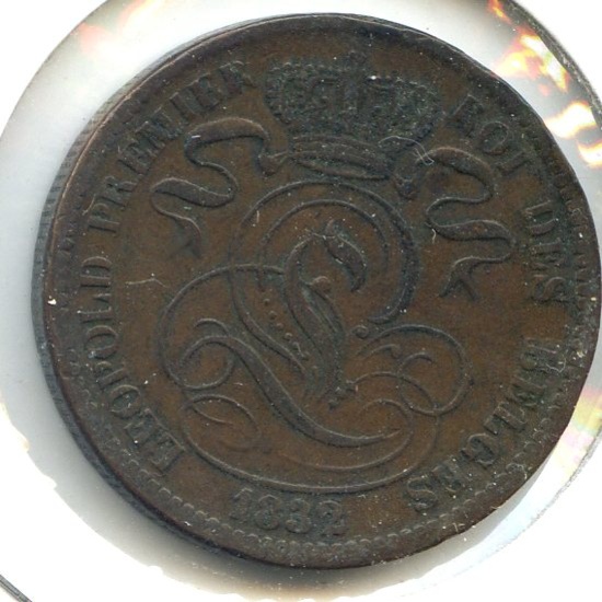 Belgium 1832 10 centimes good VF SCARCE