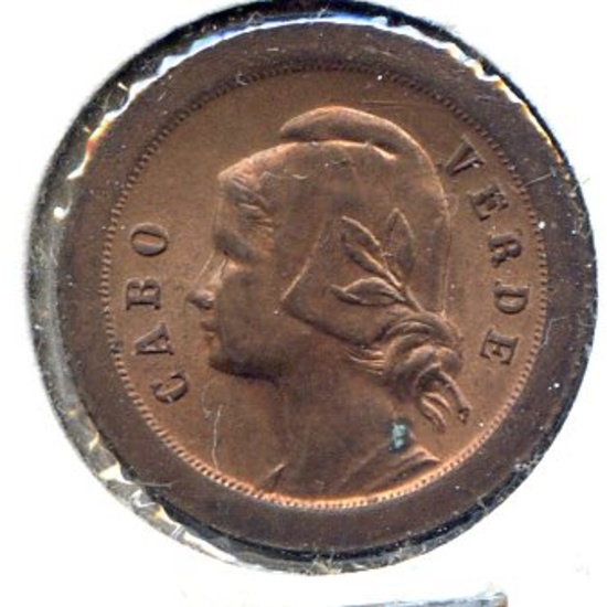 Cape Verde 1930 5 centavos BU RB small spot