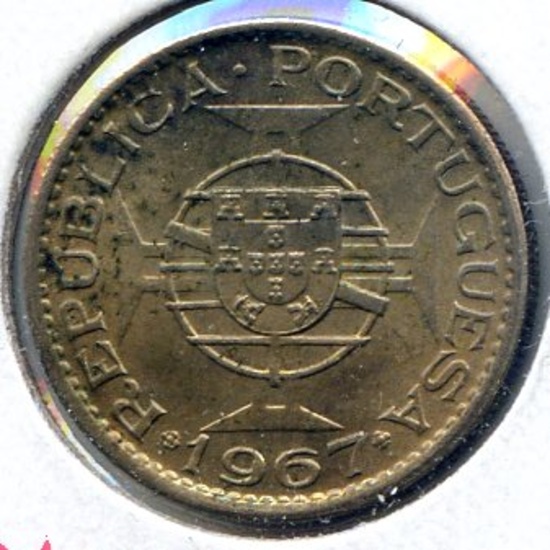 Cape Verde 1967 2-1/2 escudos toned UNC