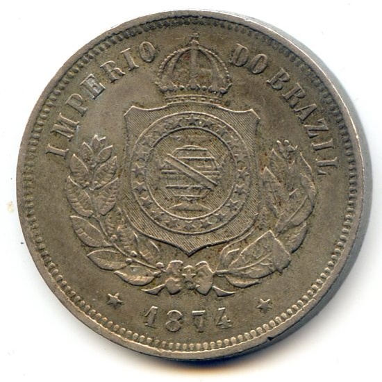 Brazil 1874 200 reis XF