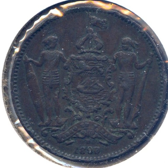 British North Borneo 1890-H 1 cent about XF