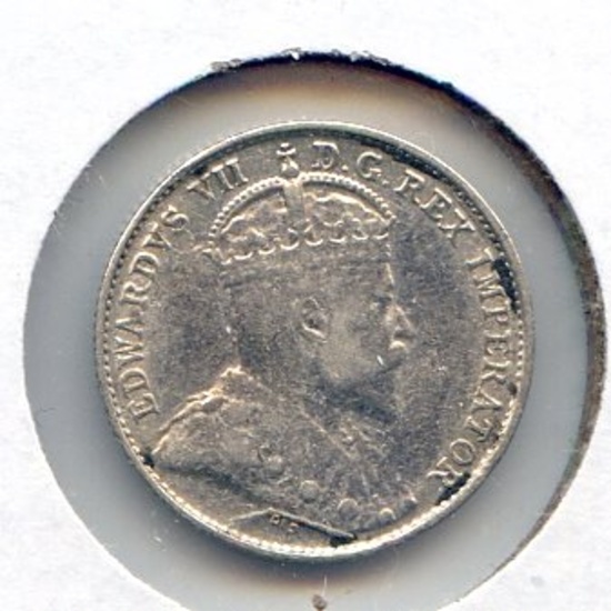 Canada 1902 silver 5 cents VF