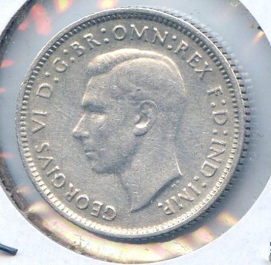 Australia 1945-52 silver sixpence, 6 pieces VF to AU