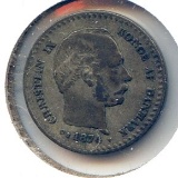 Denmark 1874 silver 10 ore good VF