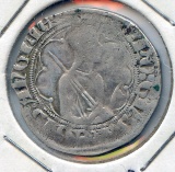 France Aquitaine c. 1360 silver 1/2 gros Black Prince F/VF