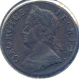 Great Britain 1745 1/2 penny nice XF
