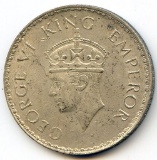 India/British 1941 silver 1 rupee UNC