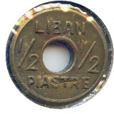 Lebanon 1941 1/2 piastre UNC as struck