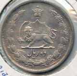 Iran SH 1323 silver 10 rials XF/AU