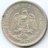 Mexico 1907 silver 50 centavos XF lightly cleaned