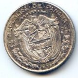 Panama 1953 silver 1/4 balboa UNC