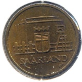 Saarland 1954 20 franken UNC