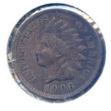 USA 1906 Indian Head cent XF