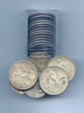 Philippines 1944-45 silver 50 centavos, roll of 20 pieces