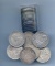 Australia 1910-45 sterling silver florins, roll of 20 pieces