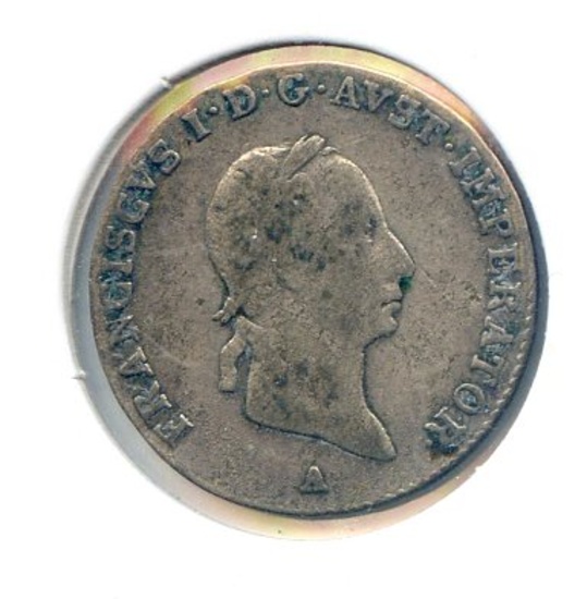 Austria 1830-A silver 3 kreuzer F/VF