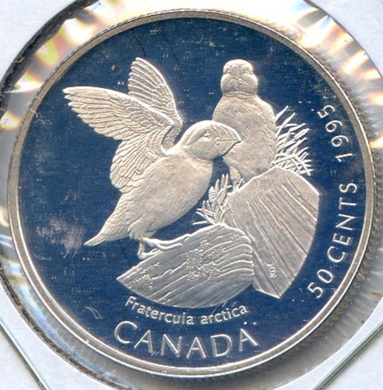 Canada 1995 silver 50 cents Puffin choice PROOF