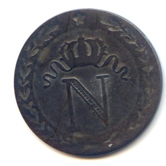 France 1809-A billon 10 centimes VF