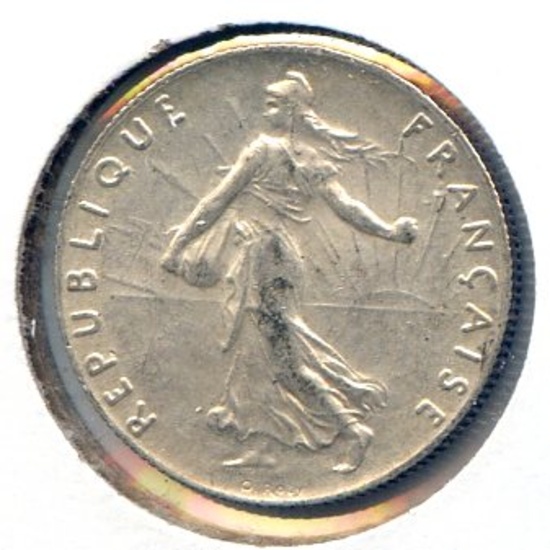 France 1913 silver 50 centimes lustrous UNC