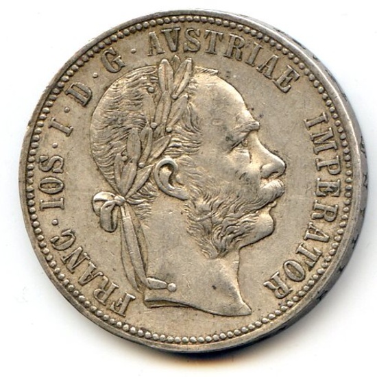 Austria 1890 silver florin nice XF