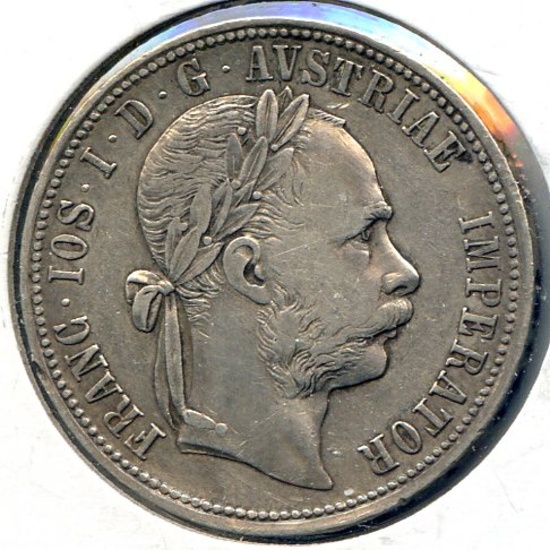 Austria 1888 silver florin XF